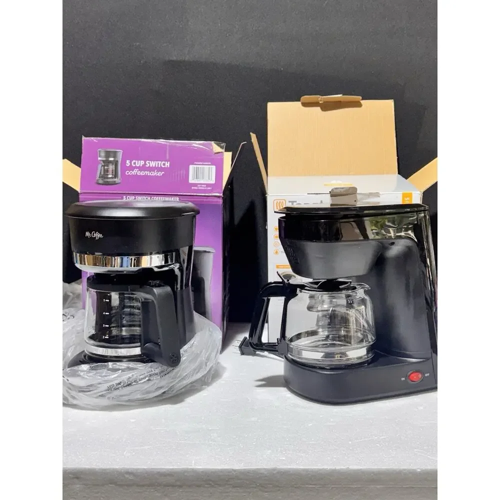 Set Of 2! Mr Coffee 5 Cup Mini Brew + Toastmaster 5 Cup Coffee Maker Set Used